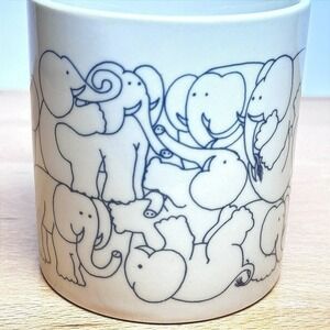 Elephant Orgy Taylor & Ng  Mug Vintage 1979 Japan Naughty Whimsical AOP Collect